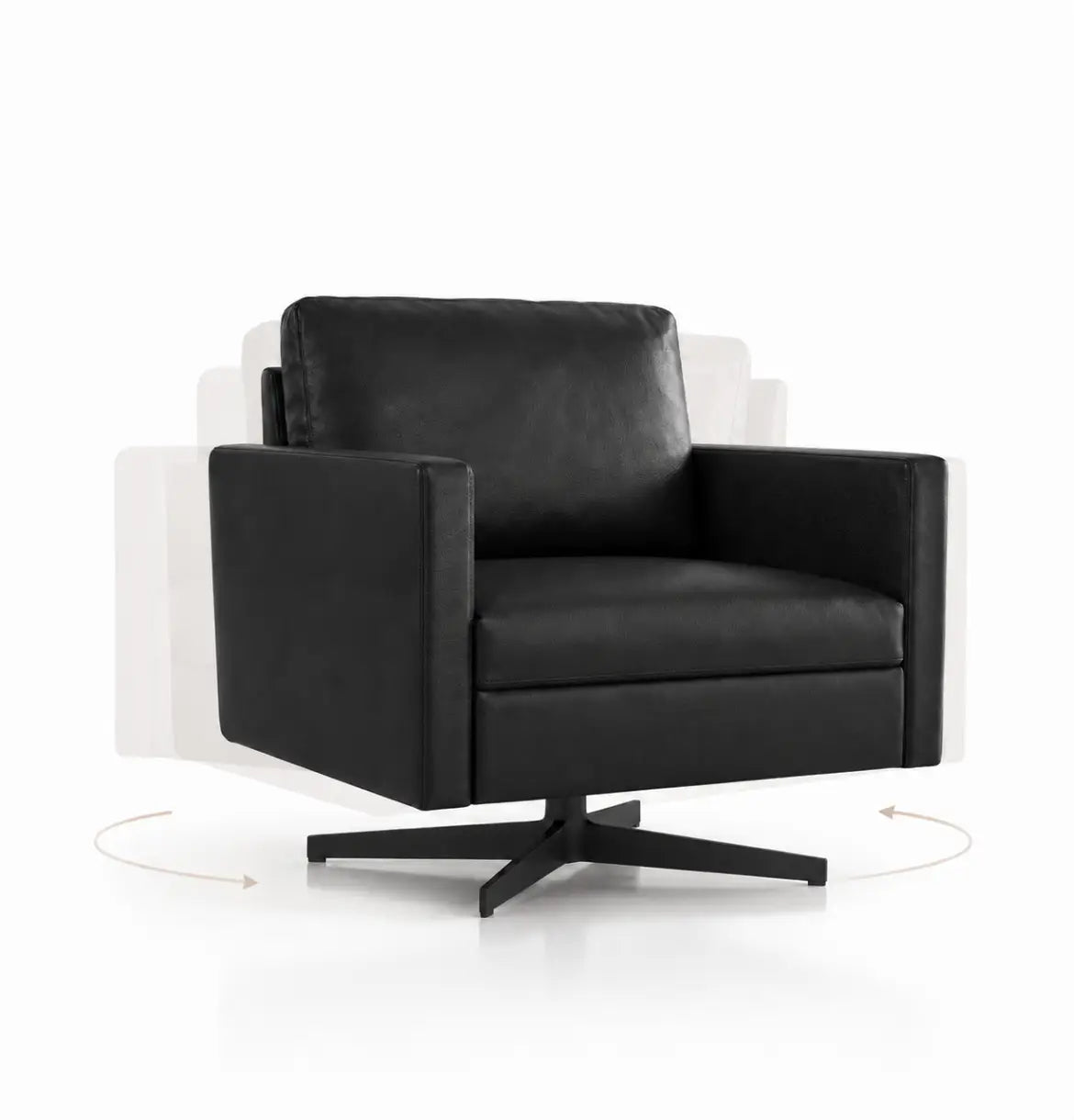 Deyoo Armchair Consumer KANO Black Vegan Leather 8-10 Weeks