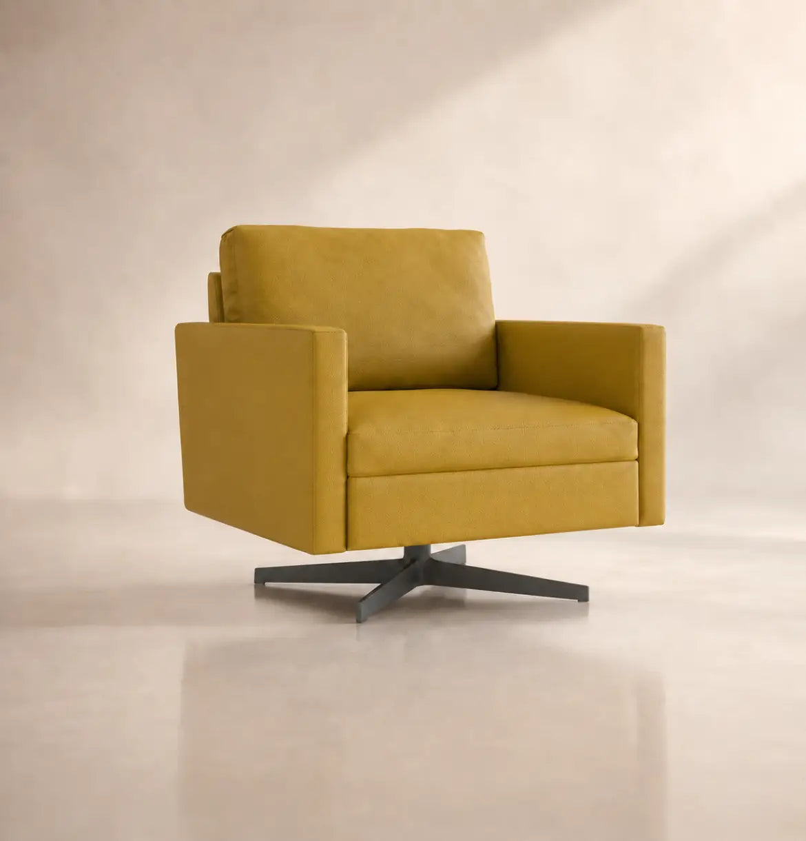 Deyoo Armchair Consumer KANO Vegan Leather Yellow 8-10 Weeks