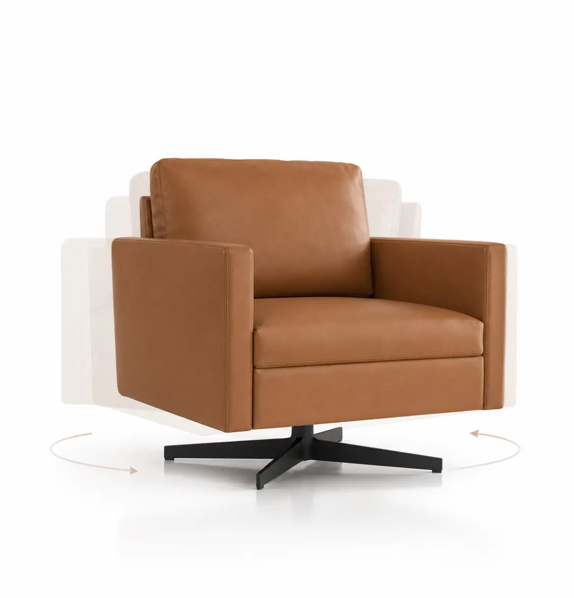Deyoo Armchair Consumer KANO Tan Vegan Leather 8-10 Weeks