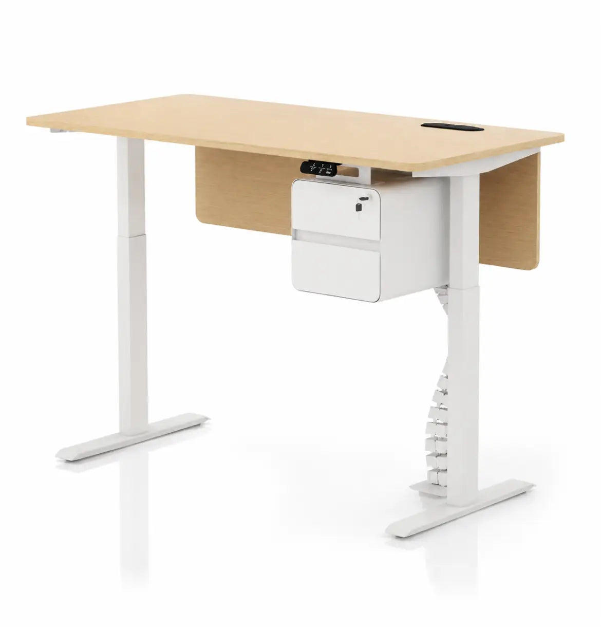 eMoto Sit & Stand Straight Desk (White) Consumer BAFCO Light Oak 1200 2 Weeks