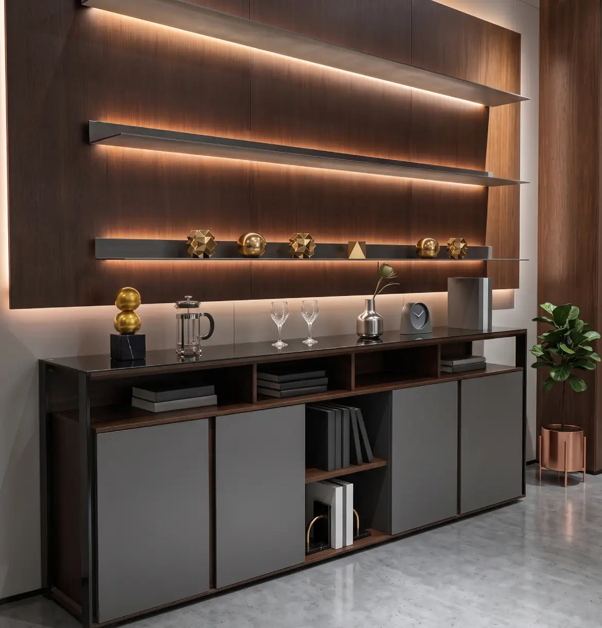 Feigelali Console Table (Veneer) Consumer KANO