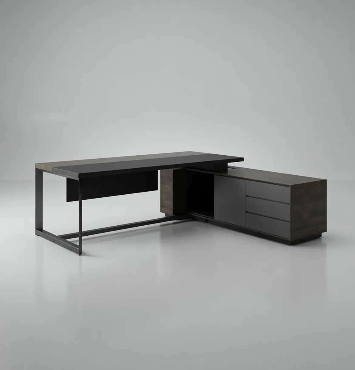 Feigerafi Executive Desk with Credenza Return Consumer KANO