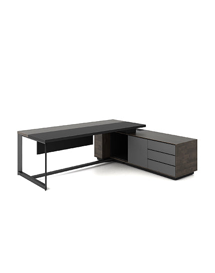 Feigerafi Executive Desk with Credenza Return