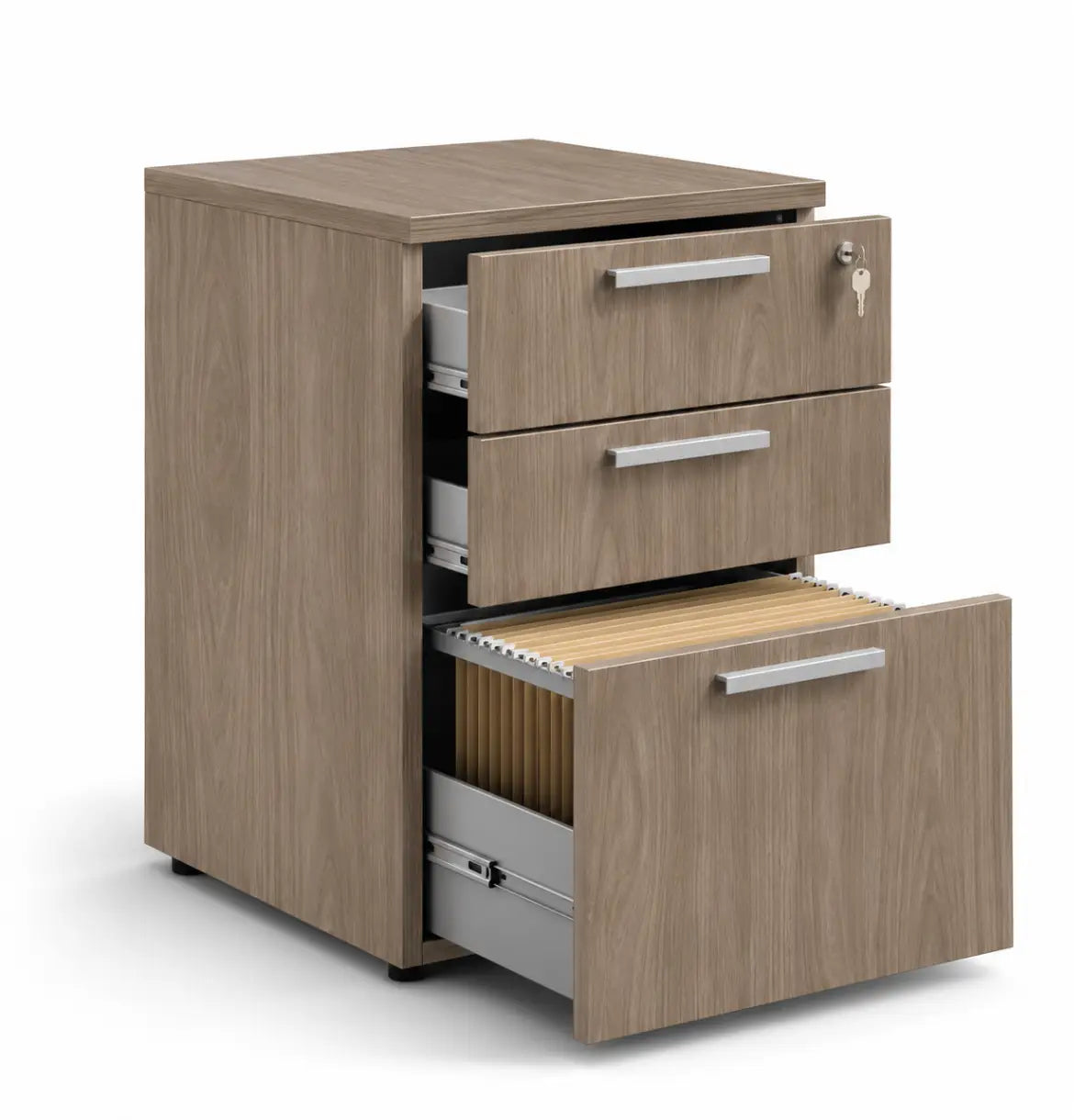 Flow Fixed Pedestal 2D1F Consumer BAFCO Maryland Walnut 2 Weeks