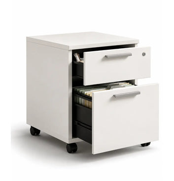 Flow Mobile Pedestal 1D1F Consumer BAFCO White 2 Weeks