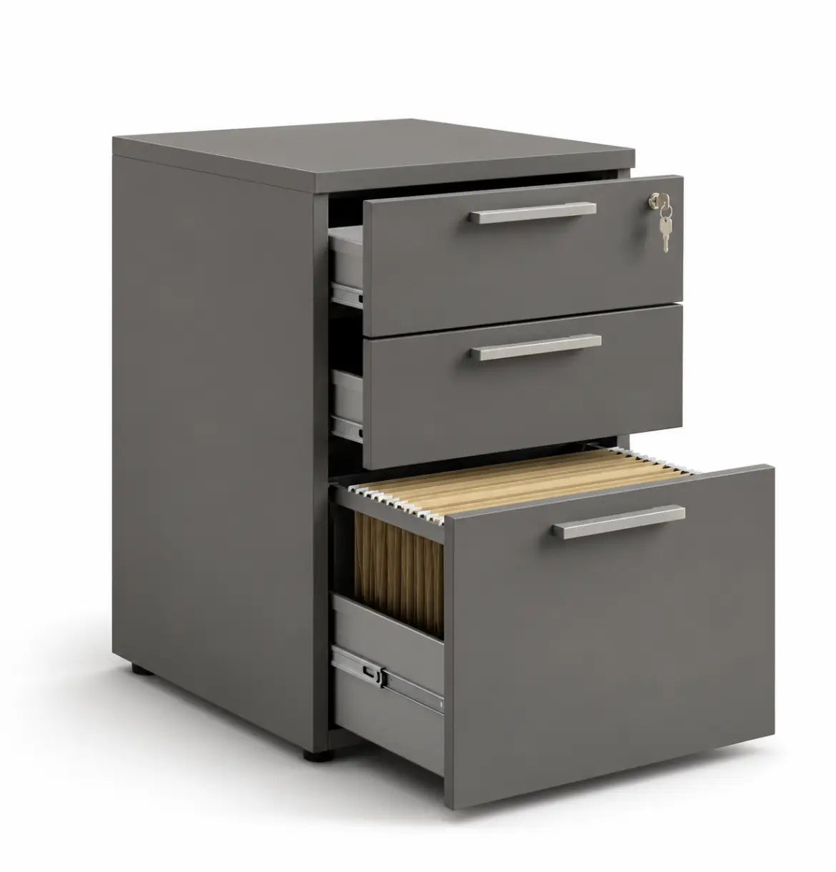 Flow Fixed Pedestal 2D1F Consumer BAFCO Grey 2 Weeks