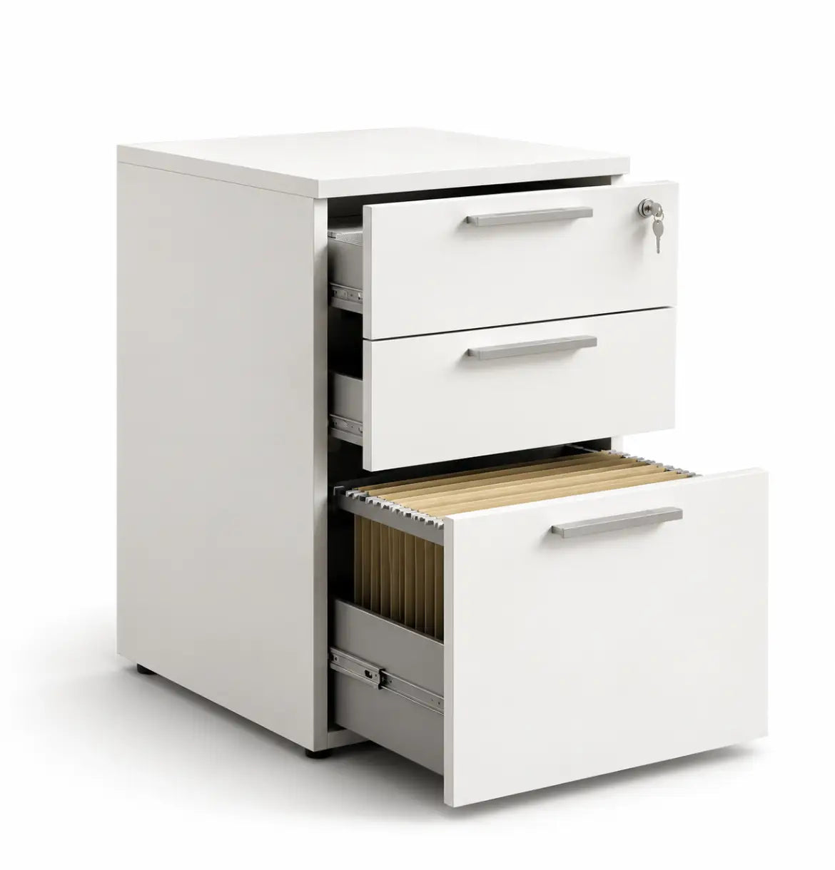 Flow Fixed Pedestal 2D1F Consumer BAFCO White 2 Weeks