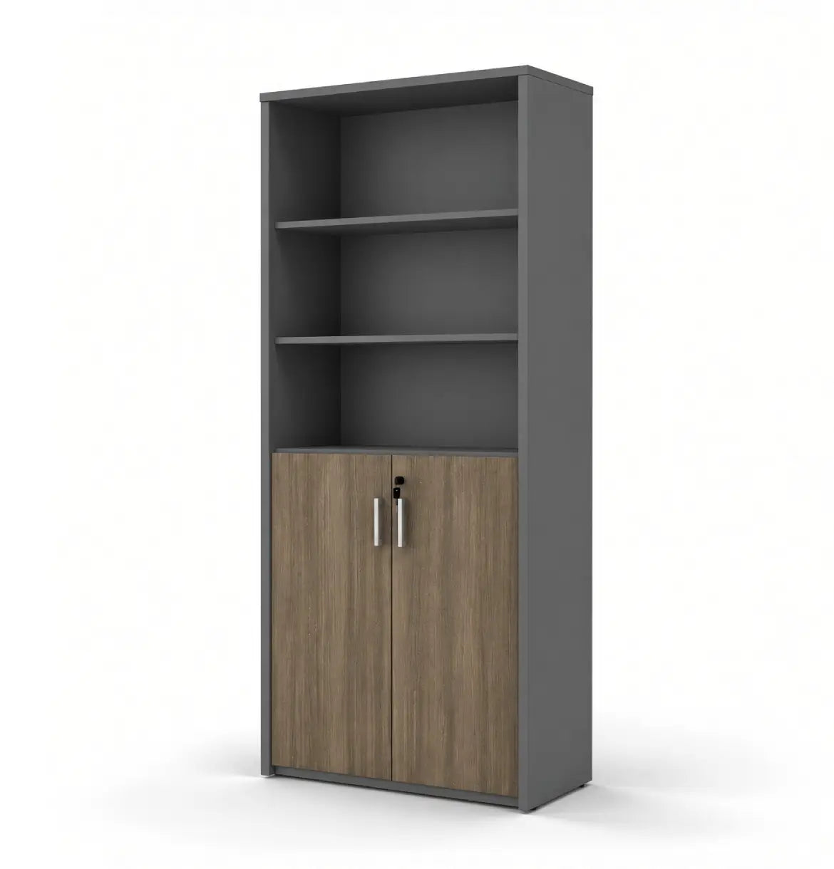 Universal Dark 6-Level Cabinet Consumer KANO CF12 Coffee Walnut Upper Shelves are Open 8-10 Weeks