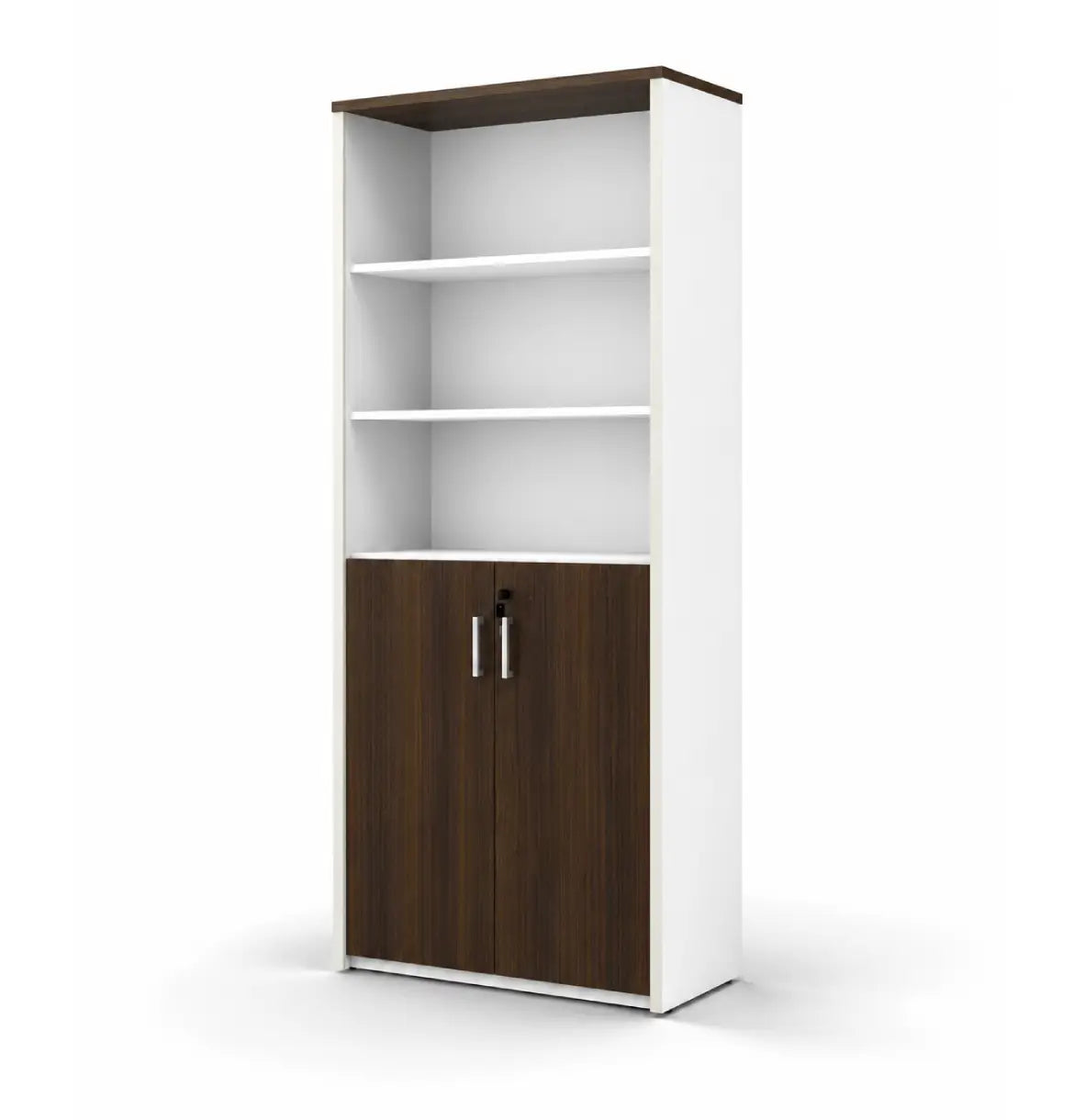 Universal Light 6-Level Cabinet Consumer KANO Hairline Walnut Upper Shelves are Open 8-10 Weeks