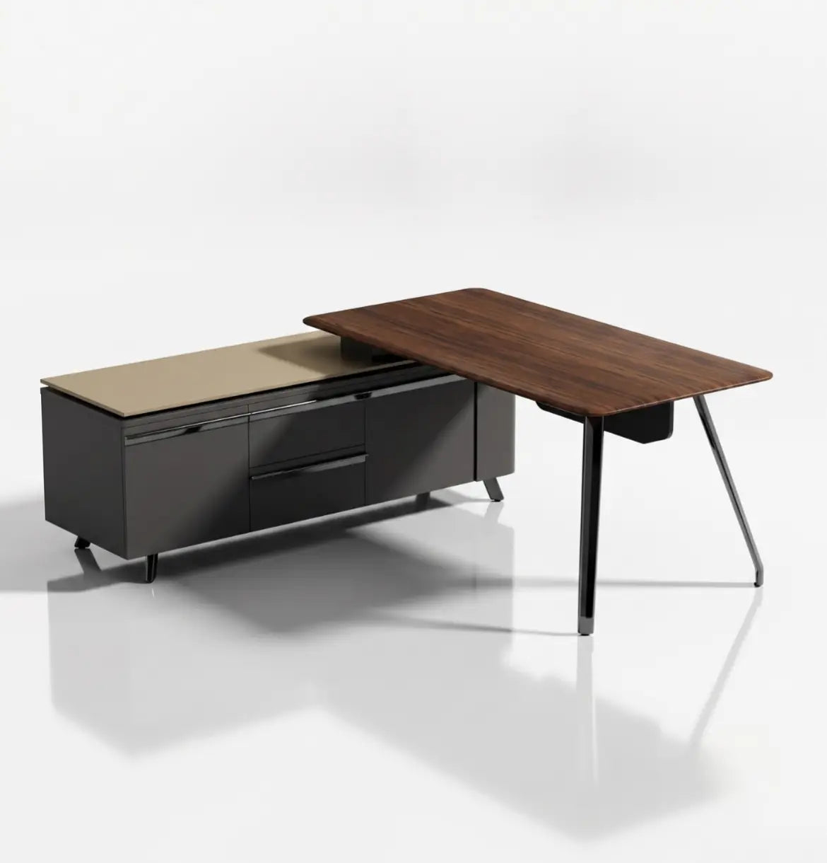 Gaddi Executive Desk (2 Sizes) Consumer KANO CY07 American Walnut 1800 8-10 Weeks