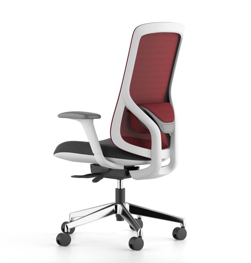 Geeco Light Midback Consumer KANO Red Synchro Mech + 3 Lock + 1D Armrests 8-10 Weeks