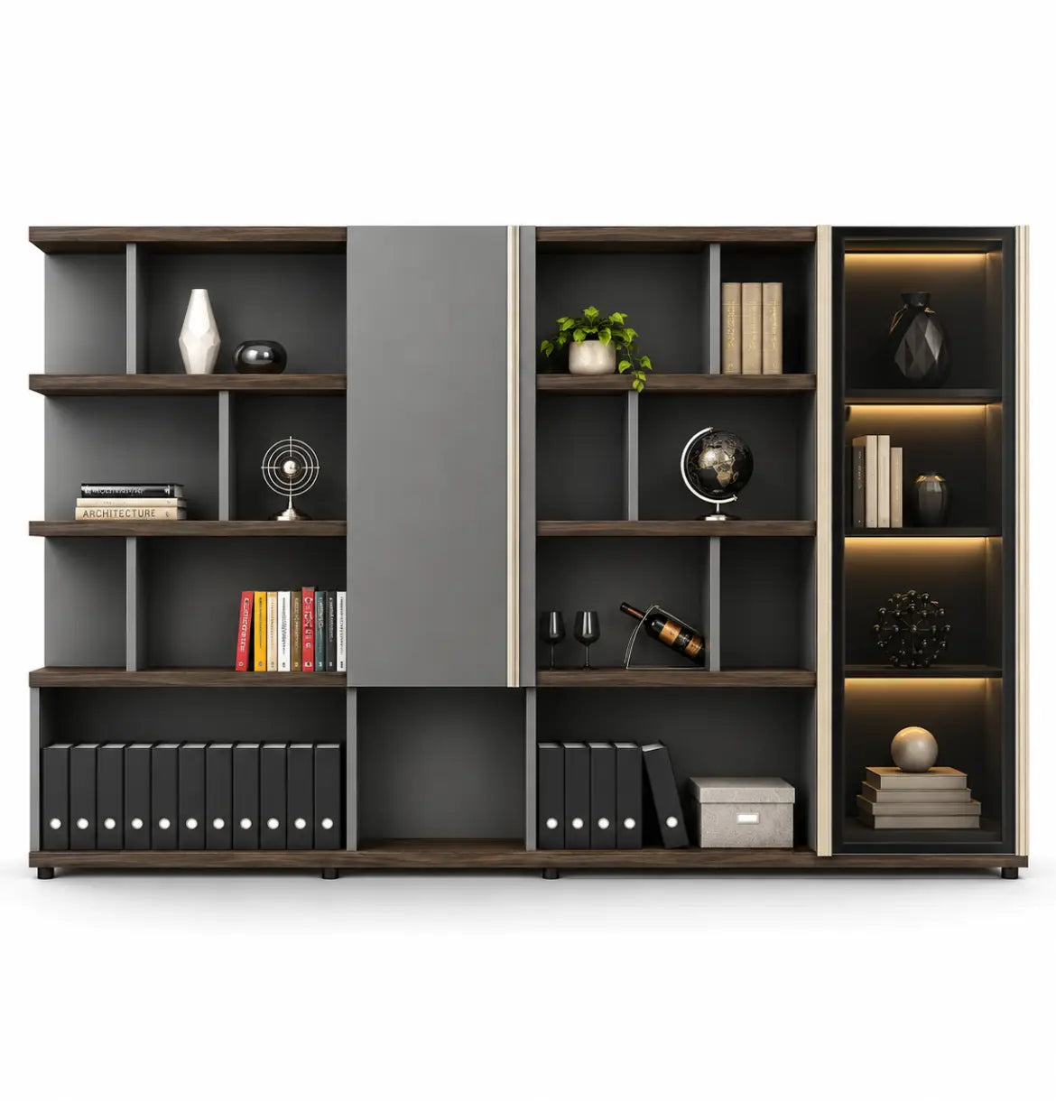 Gerry Executive Wall Storage Consumer KANO CF08 Walnut Hairline 3100 8-10 Weeks