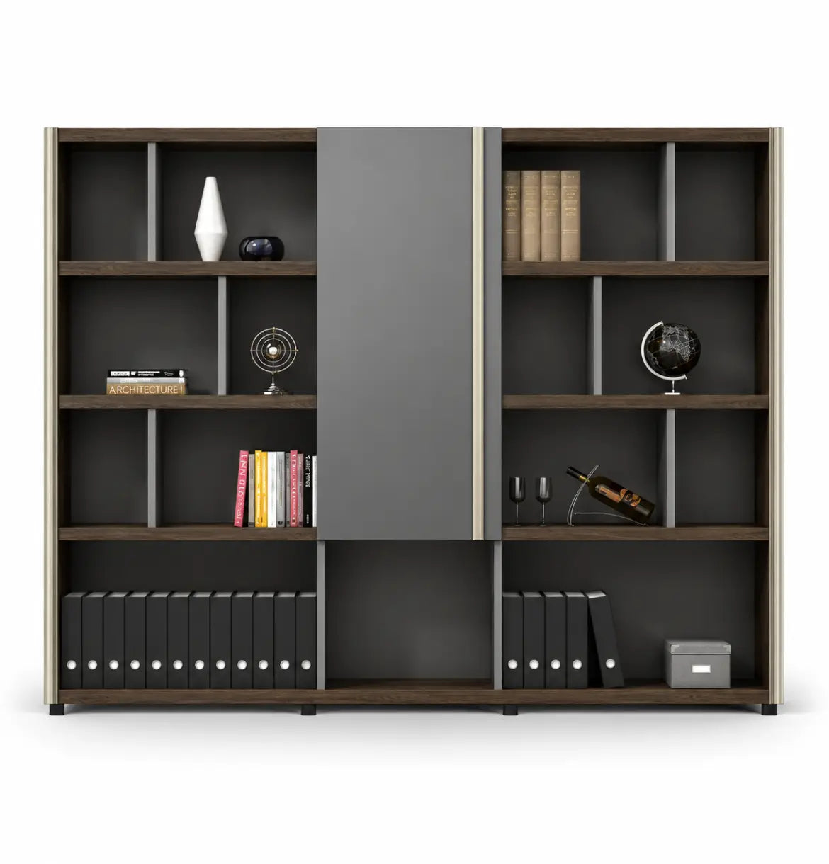 Gerry Executive Wall Storage Consumer KANO CF08 Walnut Hairline 2400 2-5 Working Days