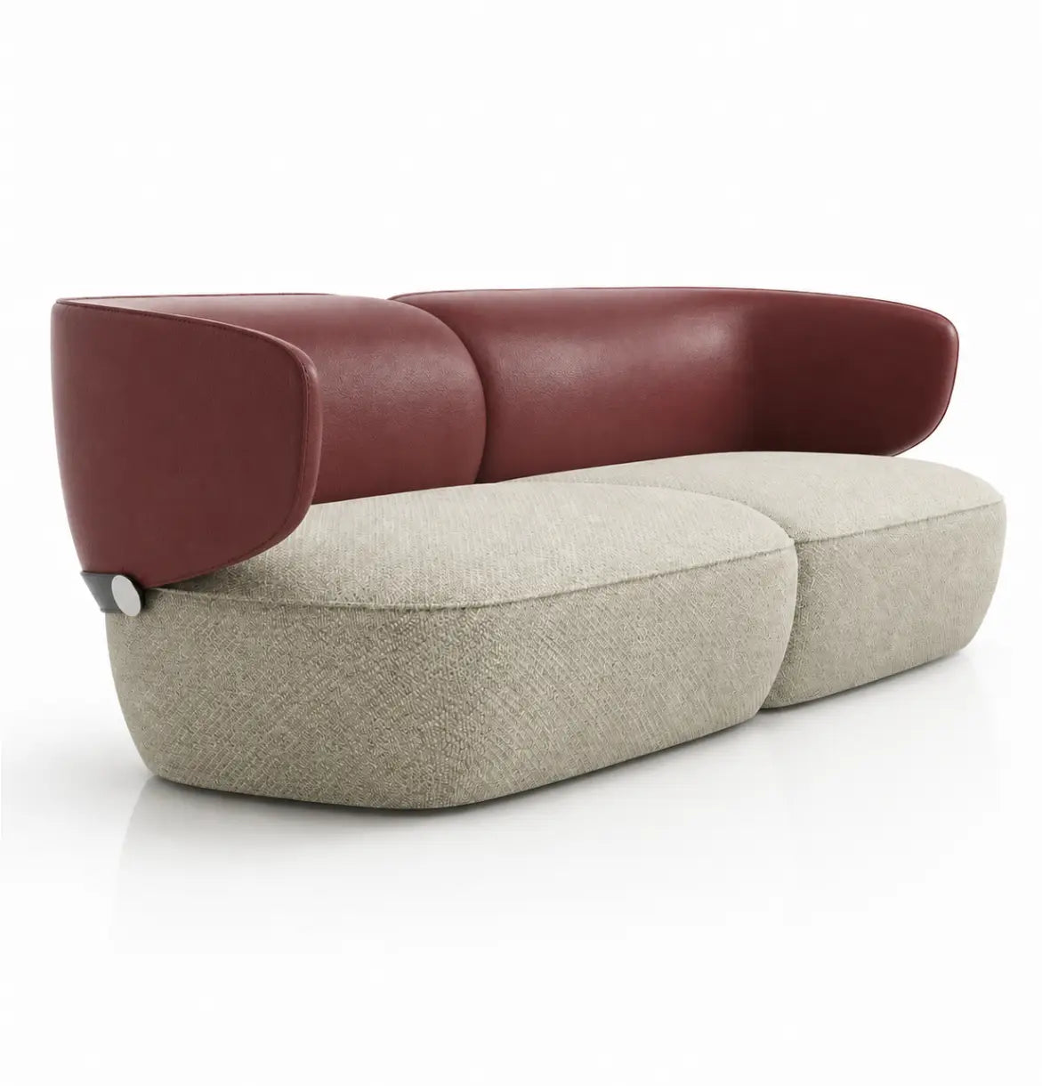 Gran 3-Seater Sofa Consumer KANO Beige Fabric Seat Red 8-10 Weeks