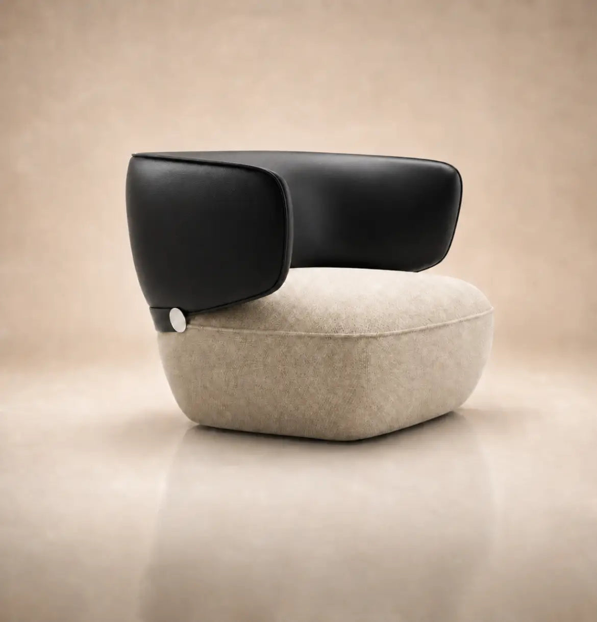 Gran Armchair Consumer KANO Beige Fabric Seat Black 8-10 Weeks