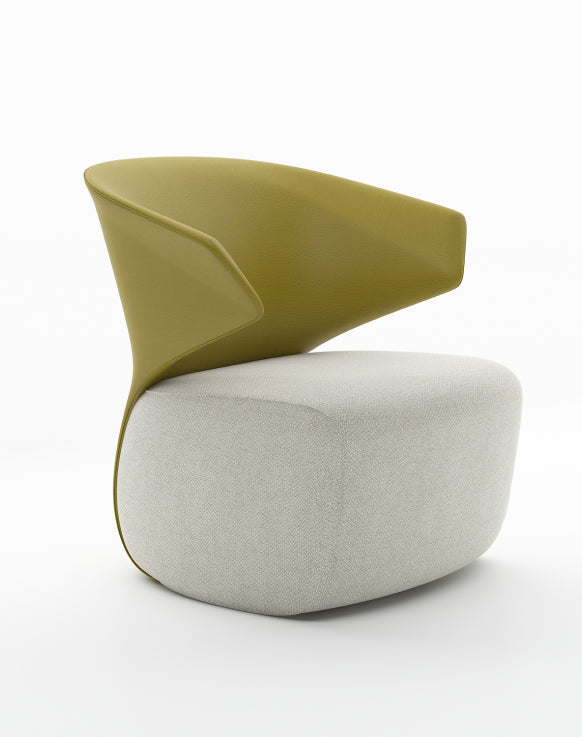 Yoda Executive Lounge Chair Consumer KANO Yellow Beige Fabric Seat 8-10 Weeks