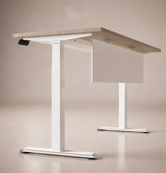 iTech Premium Sit & Stand Straight Desk Consumer KANO W1200 x D700 x H715-1210mm CF09 Log Walnut 8-10 Weeks