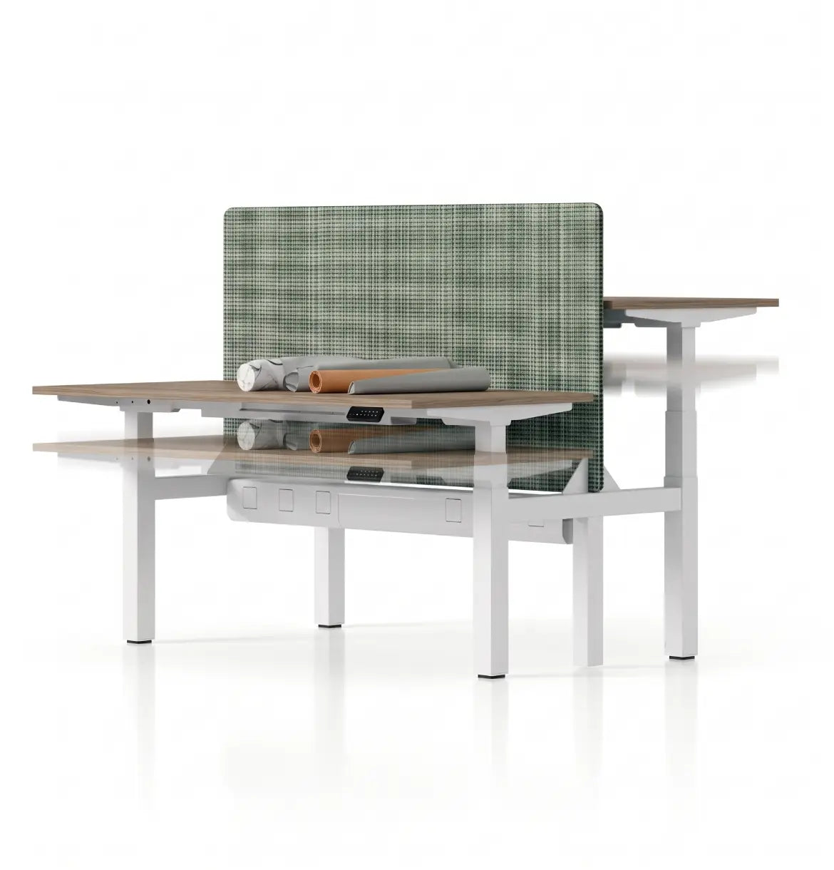 iTech Elite Sit & Stand - Cluster of 2,4,6,8, or 10-Pax Consumer KANO CF09 Log Walnut 1200 8-10 Weeks