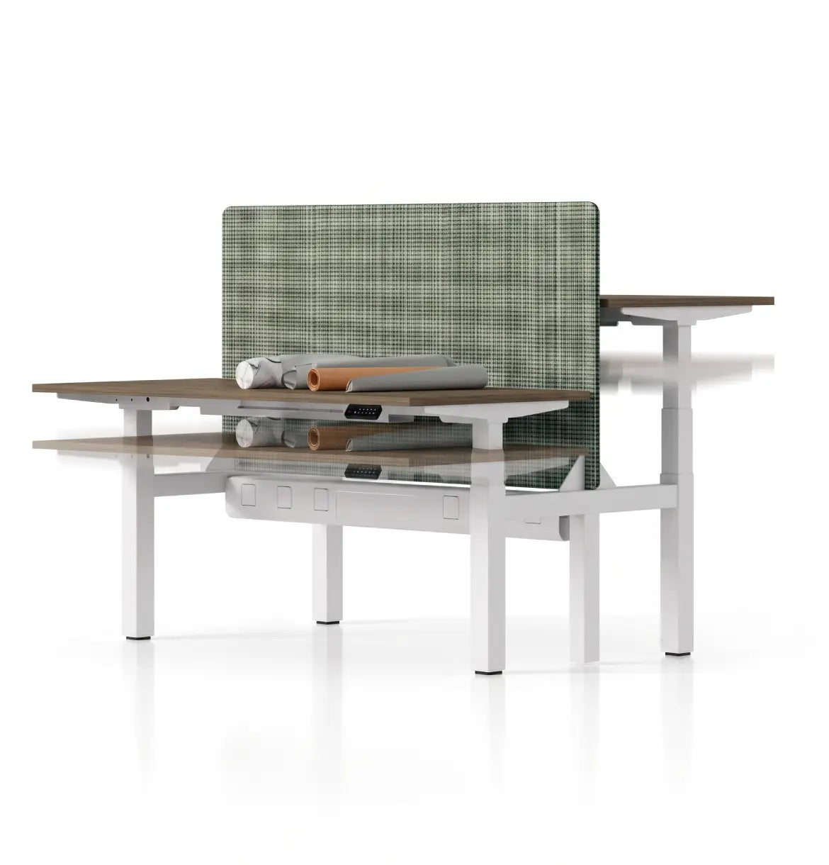 iTech Elite Sit & Stand - Cluster of 2,4,6,8, or 10-Pax Consumer KANO CF12 Coffee Walnut 1200 8-10 Weeks