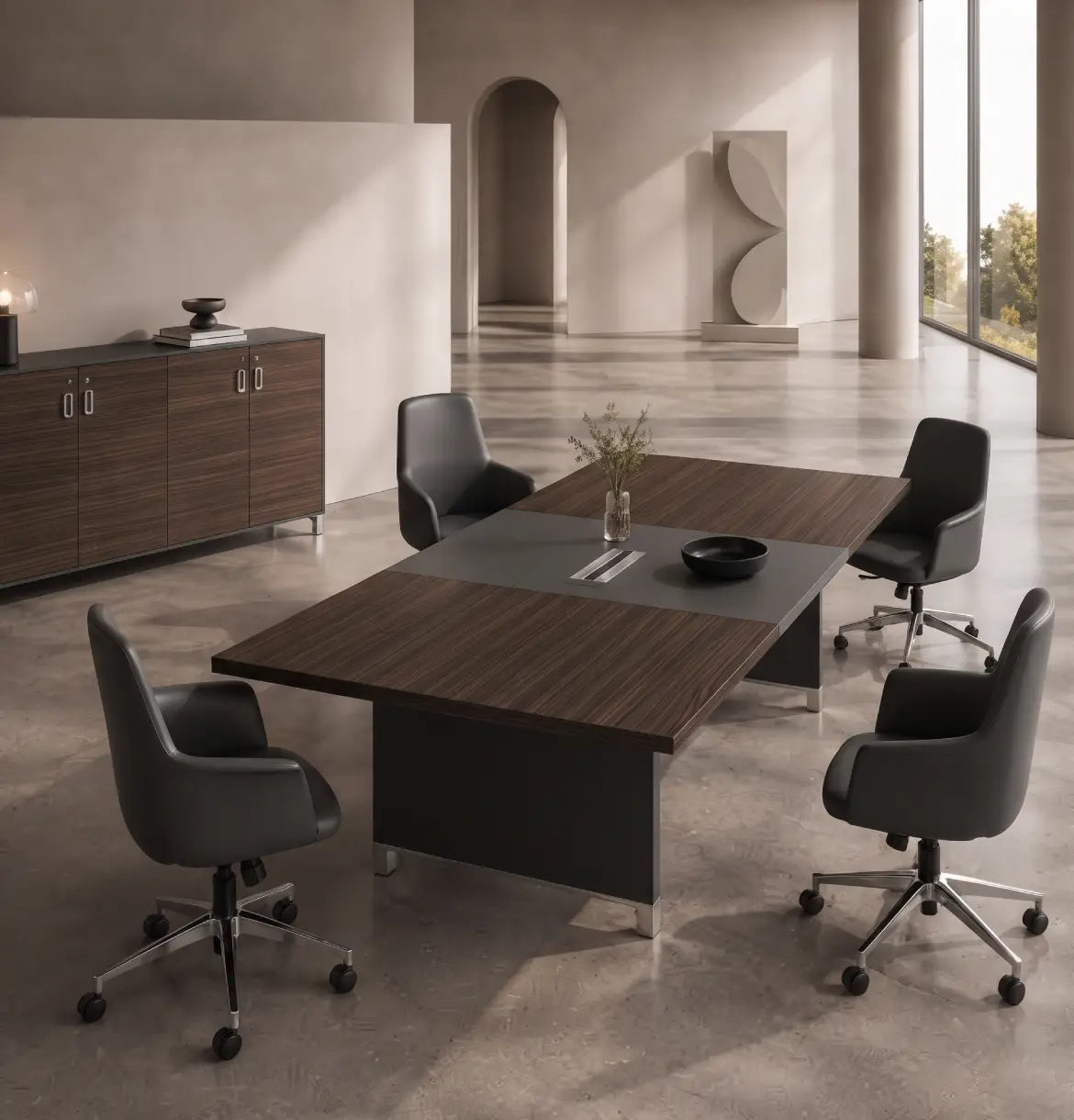 Linea Due Meeting Table Consumer BAFCO Grey 2400 30 Days