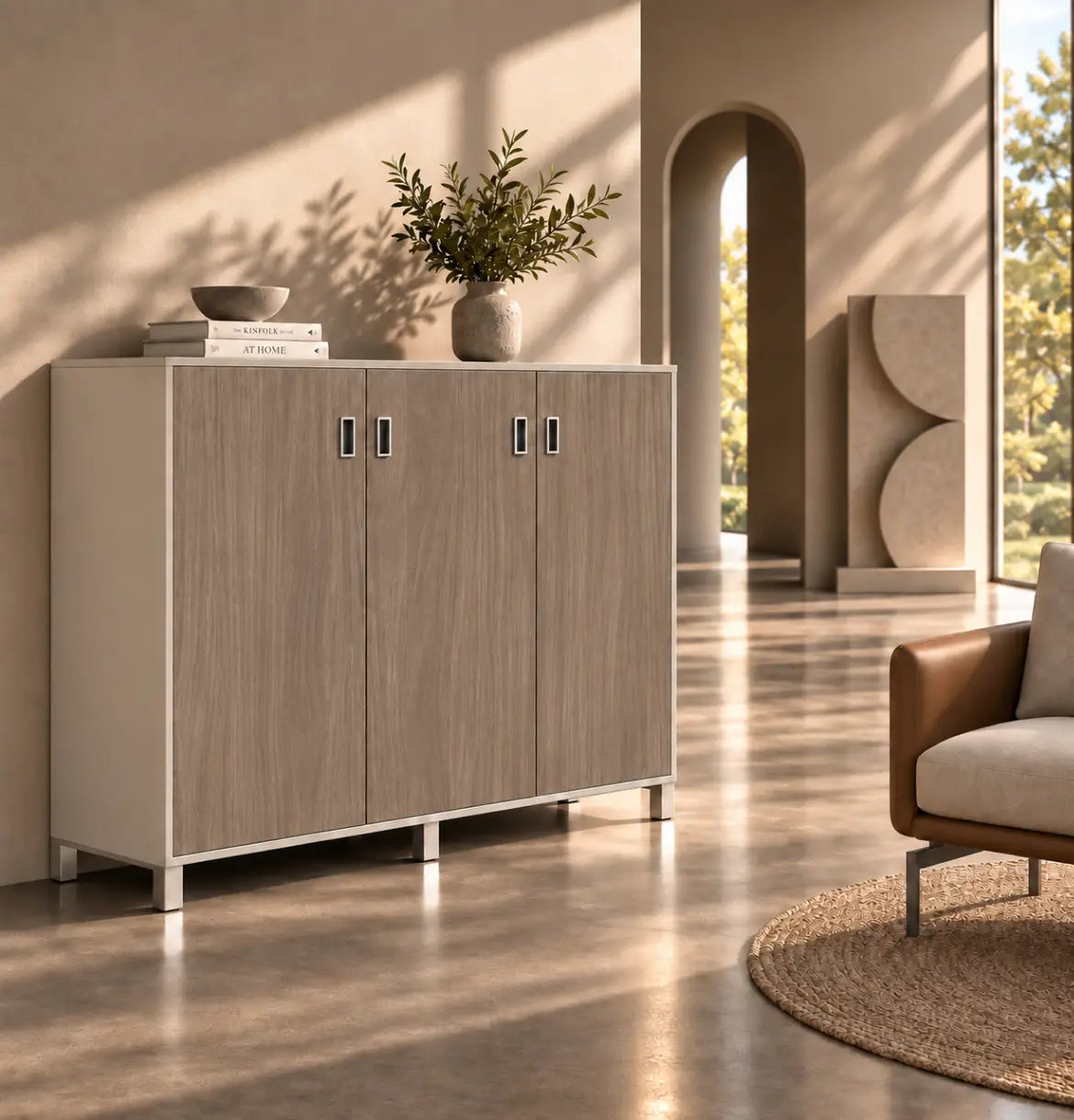 Linea Due Tall Cabinet Consumer BAFCO Khaki 1600 30 Days