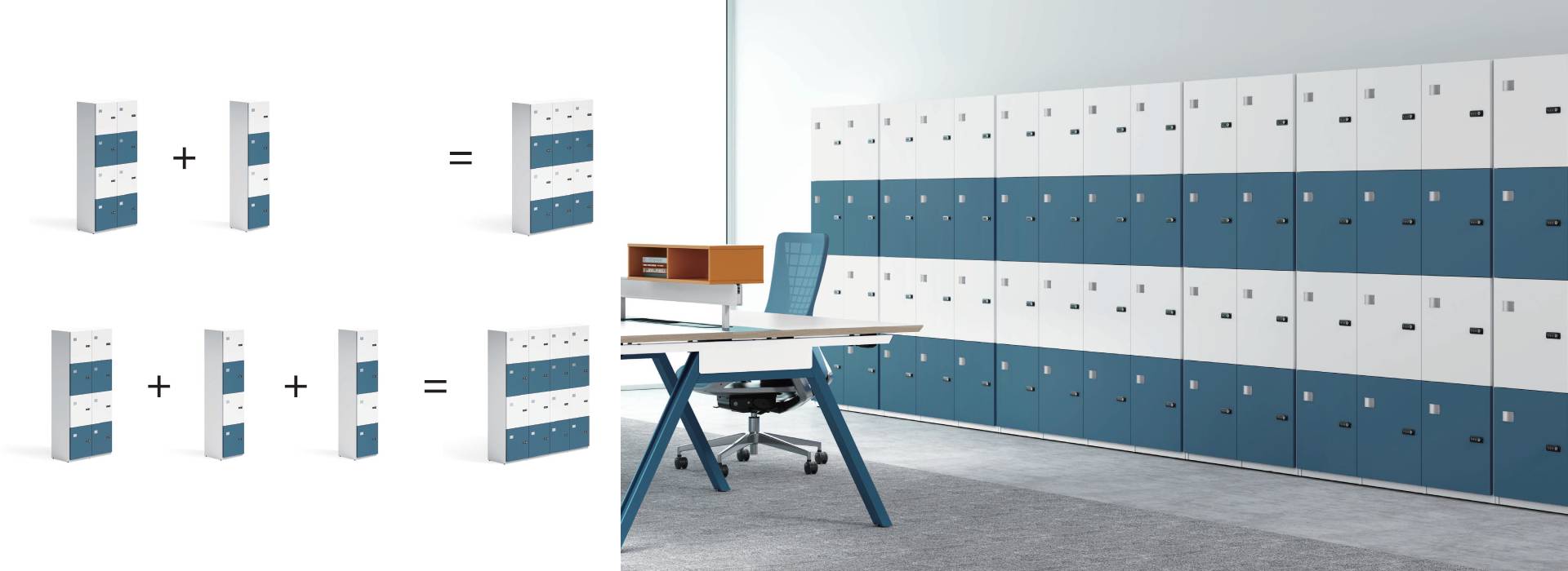 Customizable Locker Universal Lockers (White Body)