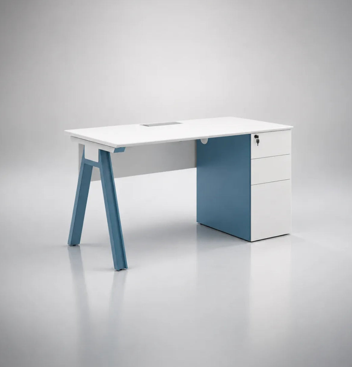 Magic Straight Desk with Fixed Pedestal (60-70D) Consumer KANO