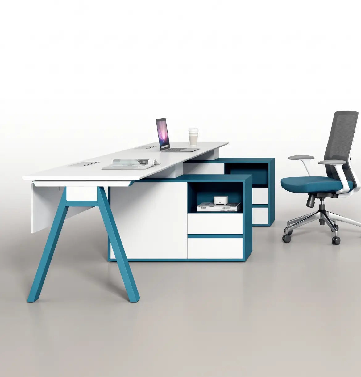 Magic Desk with Small Credenza Return Consumer KANO
