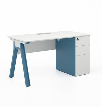 Magic Straight Desk with Fixed Pedestal (60-70D)