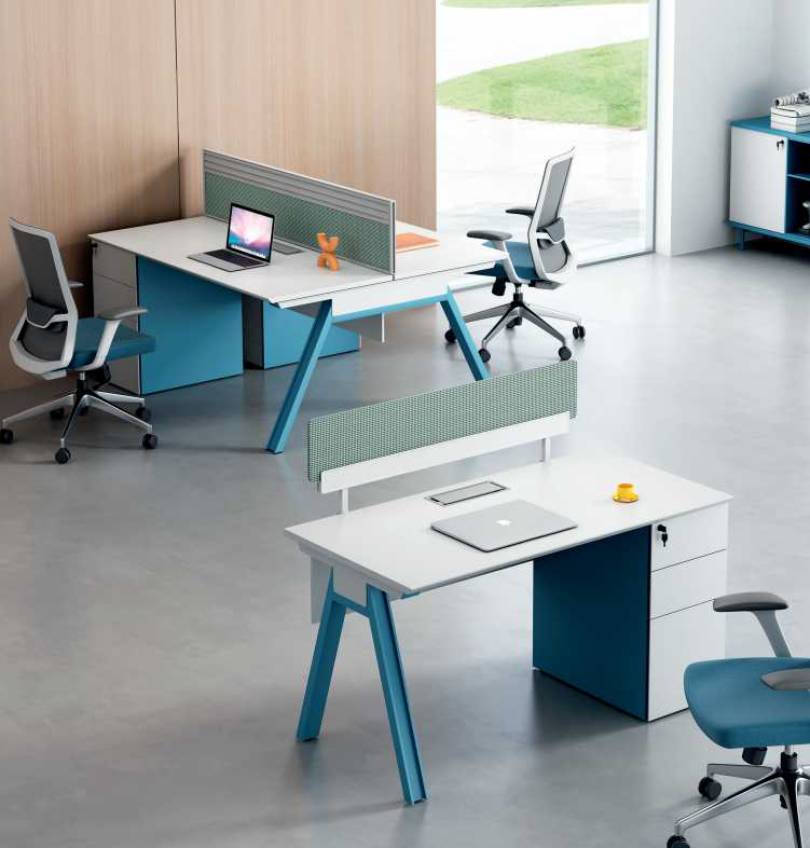 Magic Straight Desk with Fixed Pedestal (60-70D)