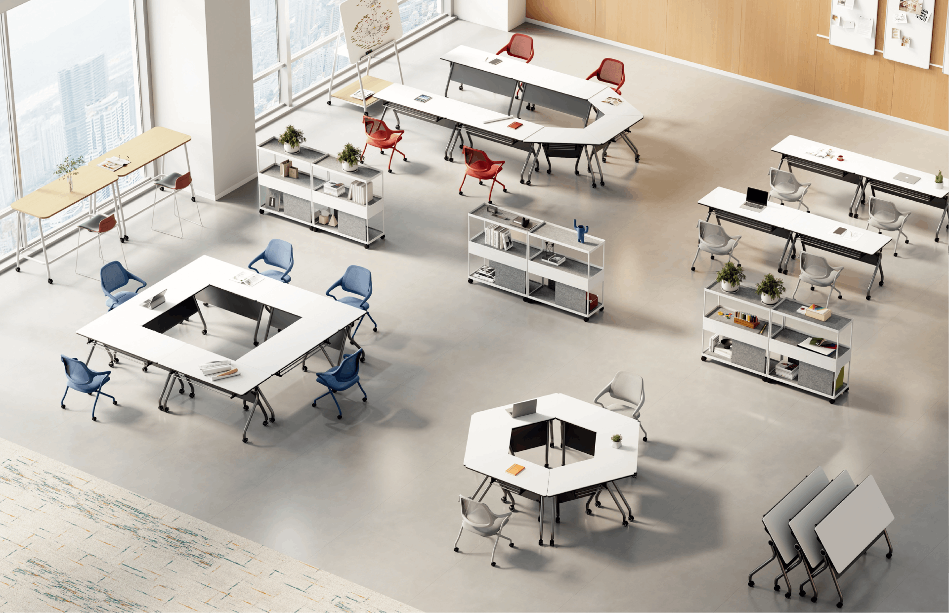 Table Support Unit Matter Foldable Tables | Agile Training Room Furniture | BAFCO