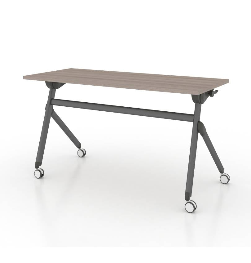 Merry Foldable Training Table (Single) Consumer KANO W700 x D600 x H750mm CF09 Log Walnut 8-10 Weeks
