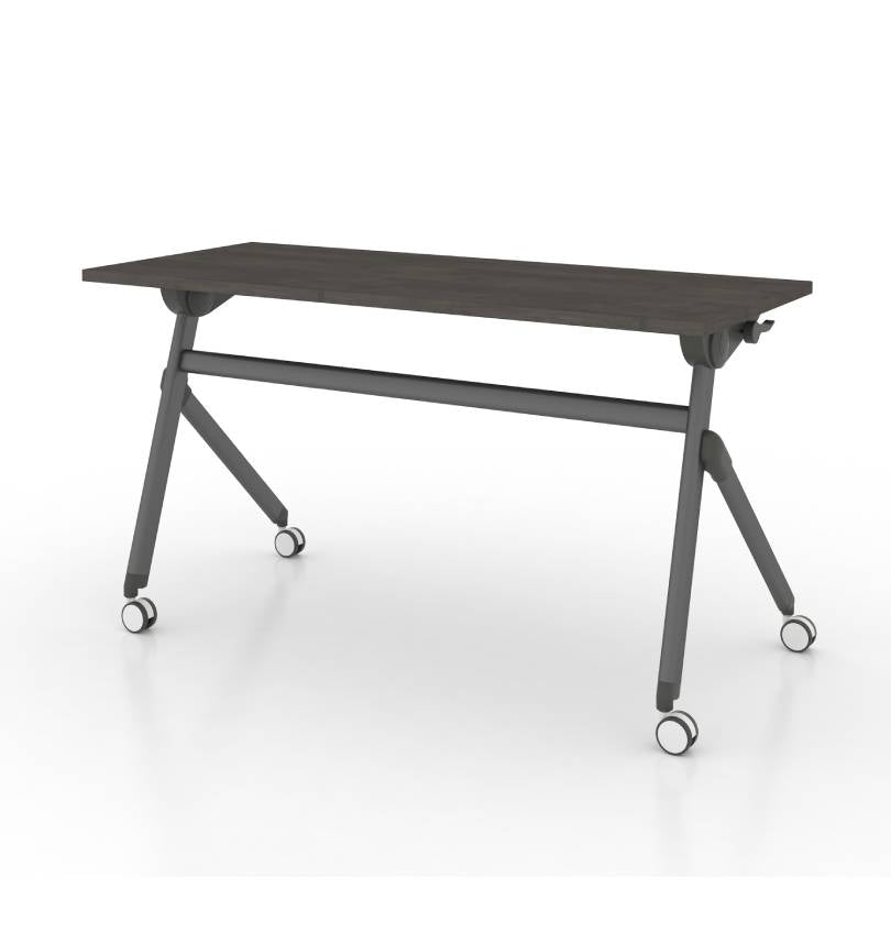 Merry Foldable Training Table (Single) Consumer KANO W700 x D600 x H750mm CF39 Coffee Teakwood 8-10 Weeks