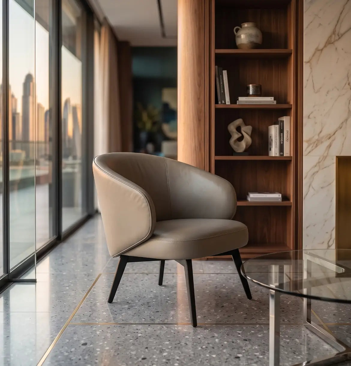Moon Armchair in Leather Consumer KANO