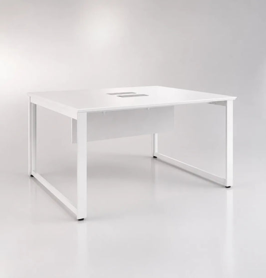 Noqi "O" Workstation Cluster for 2 Pax Consumer KANO CF05 White W1400 x D600 x H750mm 8-10 Weeks