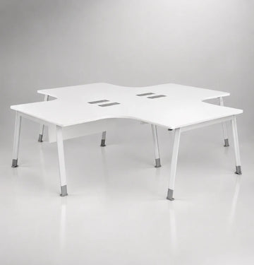 Noqi Cluster of 4 Pax L-Shape Desks (3 Types) Consumer KANO