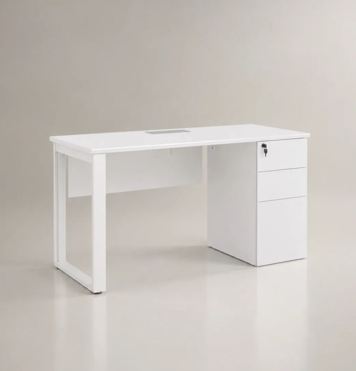 Noqi "O" Straight Desk with Fixed Pedestal Consumer KANO
