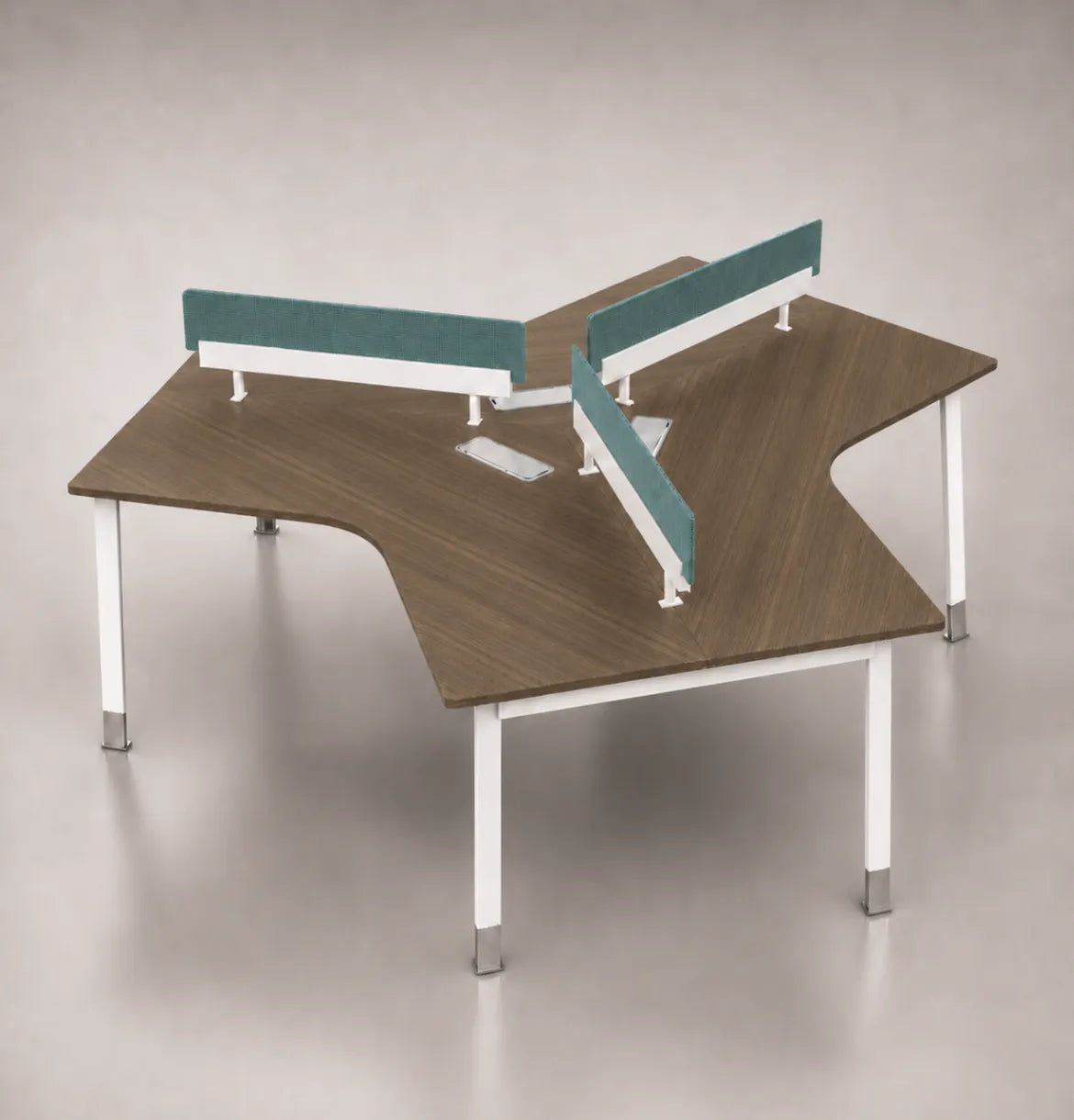 Noqi Cluster of 3 Pax 120 Degrees (3 Types) Consumer KANO CF12 Coffee Walnut U-Shaped Leg 8-10 Weeks
