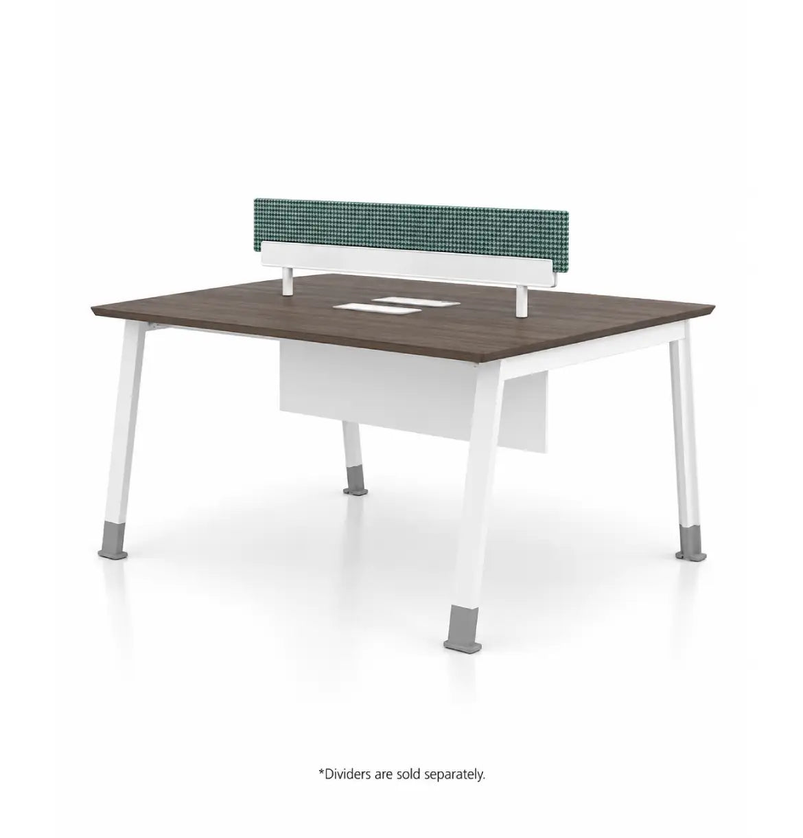 Noqi "A" Cluster for 2 Desk Consumer KANO CF12 Coffee Walnut 1400 8-10 Weeks