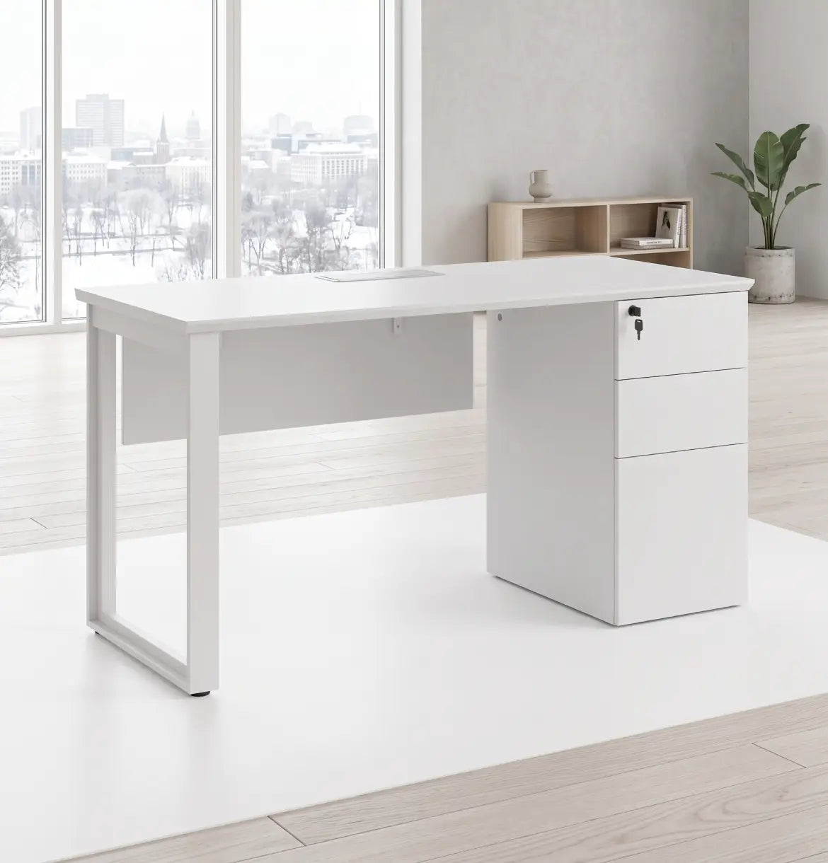 Noqi "O" Desk with Pedestal Consumer KANO