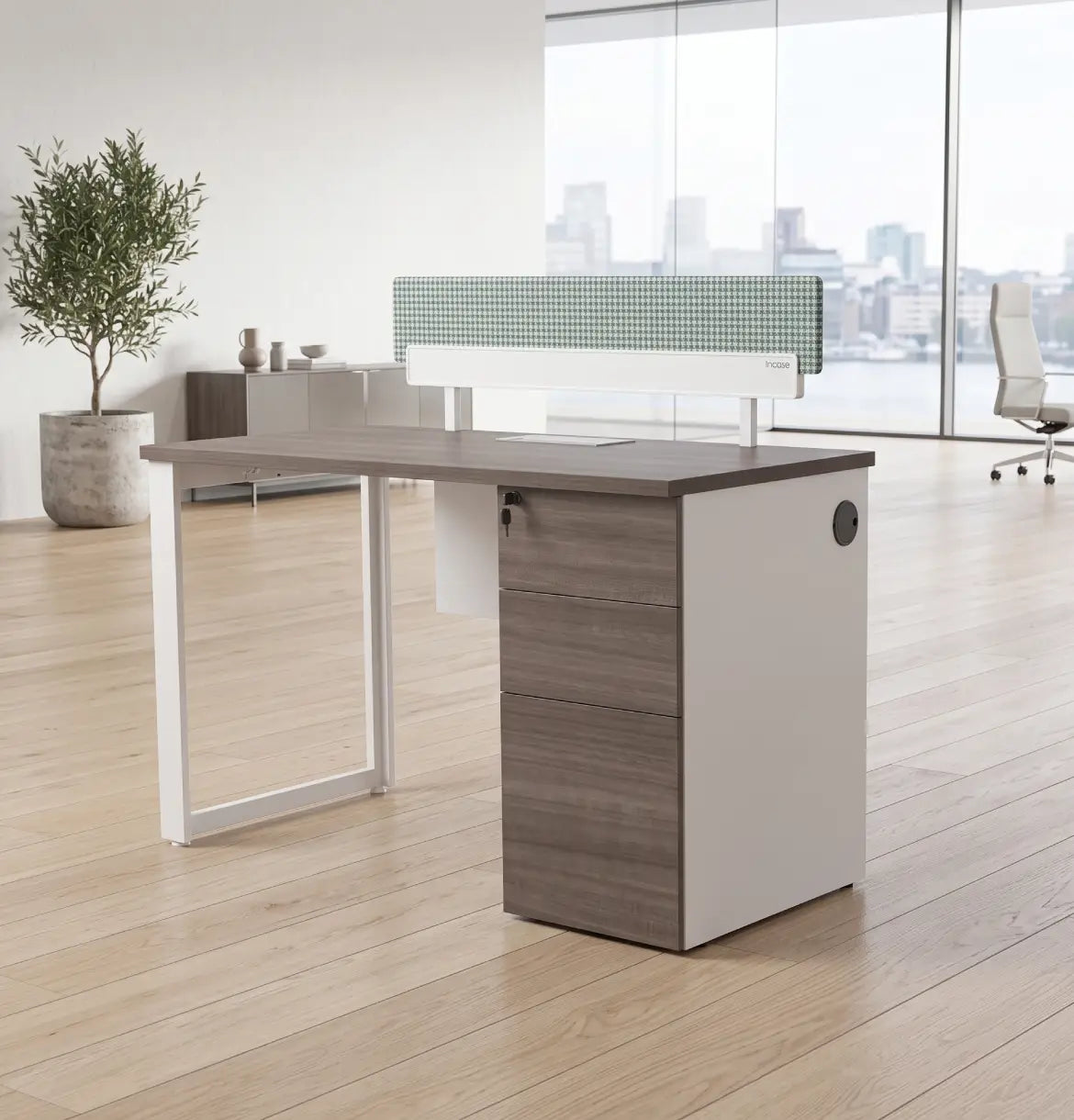 Noqi "O" Desk with Pedestal Consumer KANO
