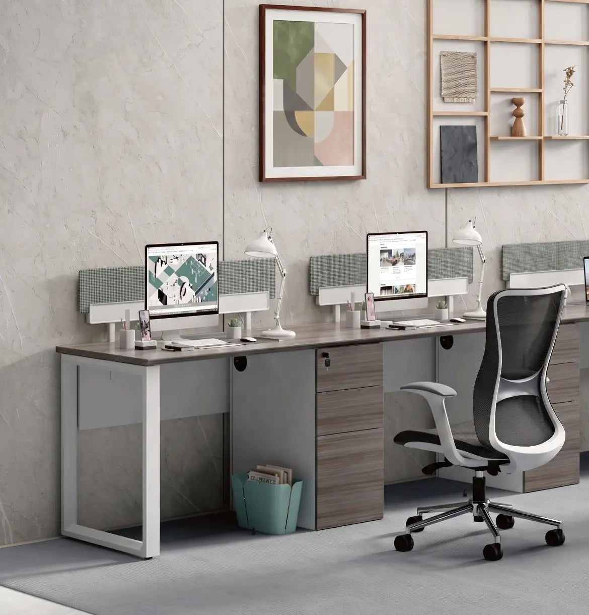 Noqi "O" Desk with Pedestal Consumer KANO