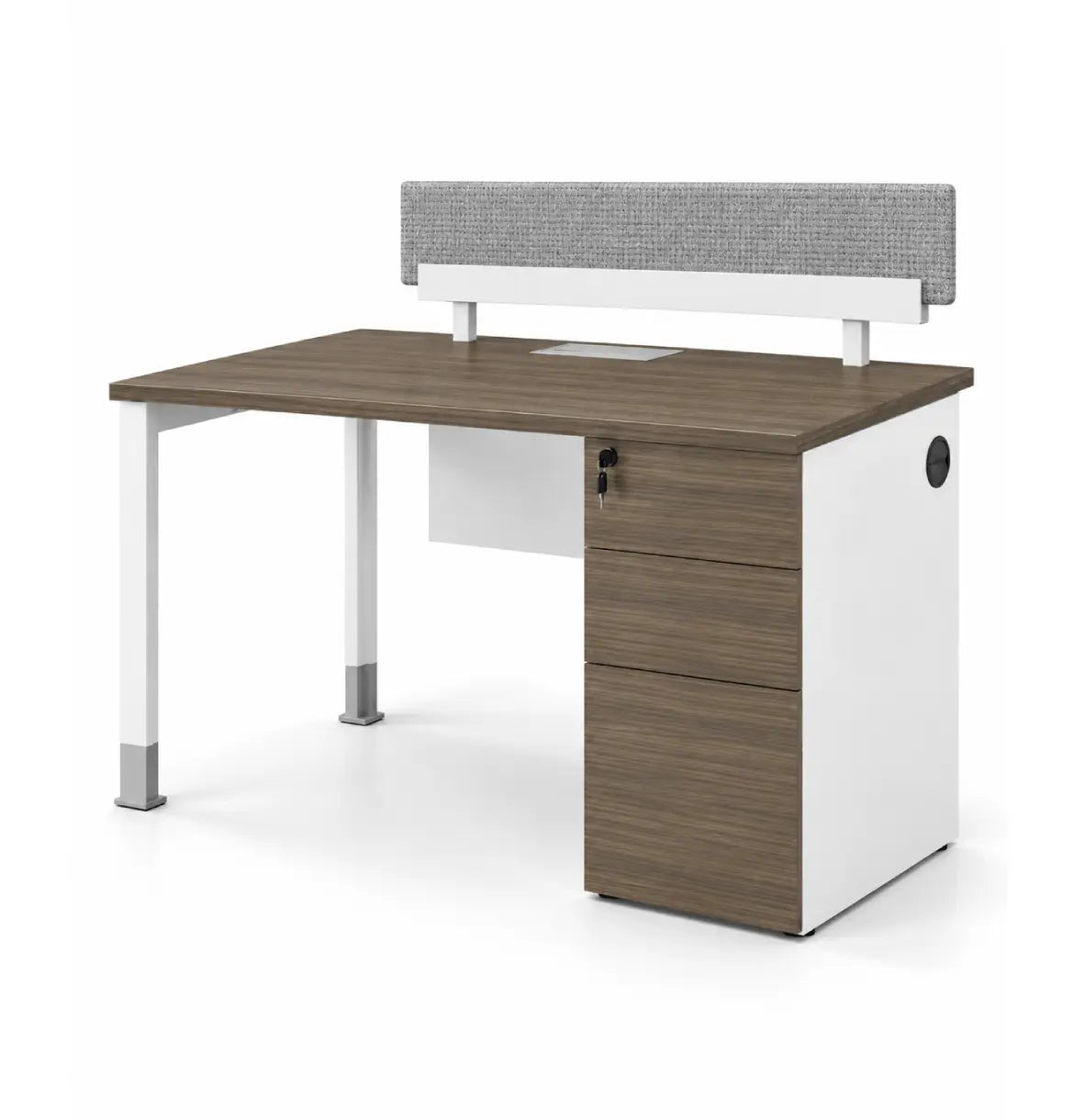 Noqi "U" Desk with Pedestal Consumer KANO CF12 Coffee Walnut 1200 8-10 Weeks