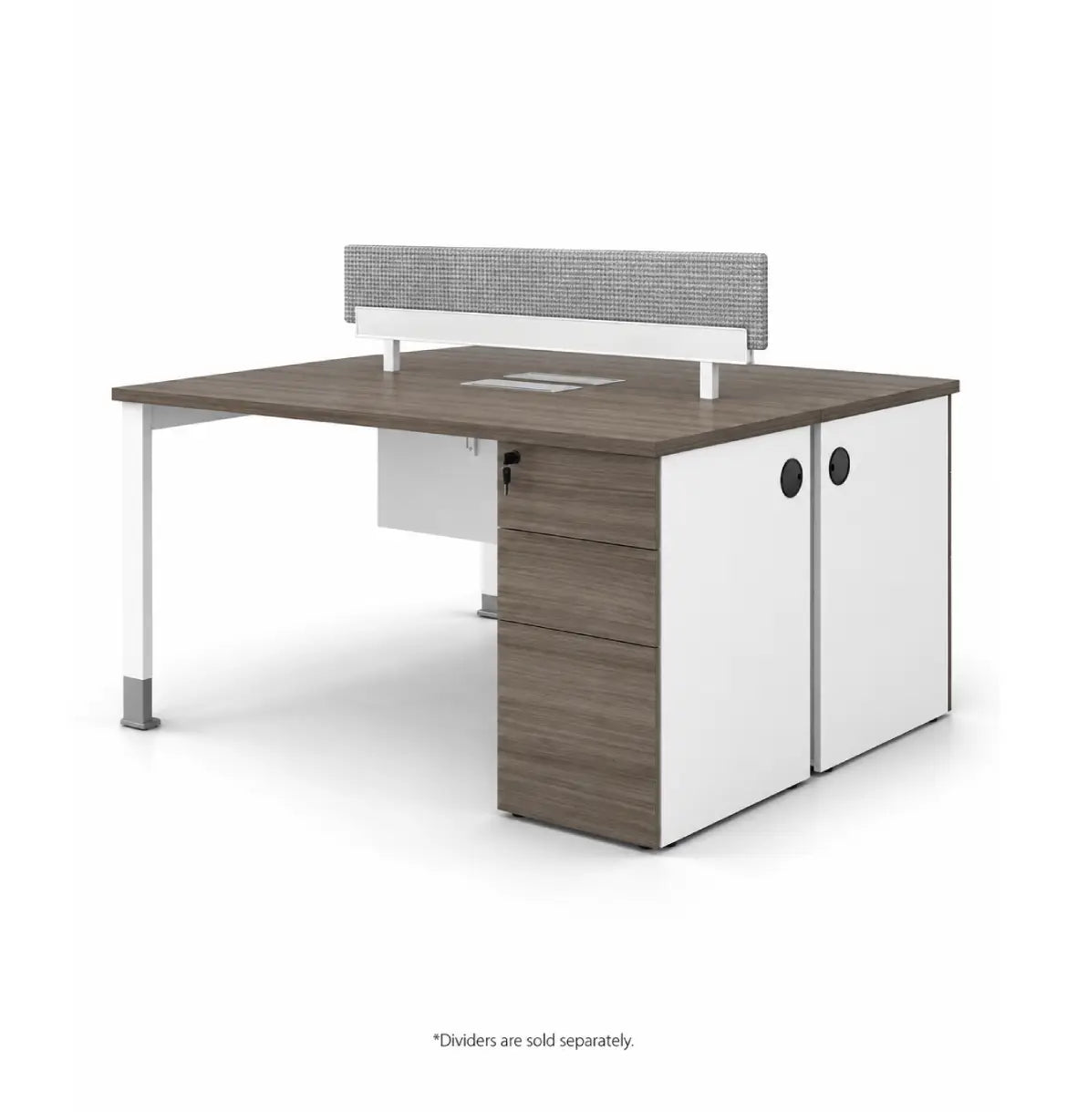 Noqi "U" Cluster for 2P Desk Consumer KANO CF12 Coffee Walnut 1200 8-10 Weeks