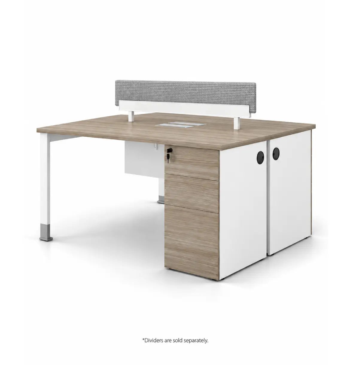 Noqi "U" Cluster for 2P Desk Consumer KANO CF09 Log Walnut 1200 8-10 Weeks
