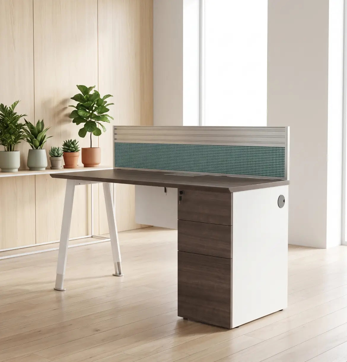 Noqi "A" Desk with Pedestal Consumer KANO