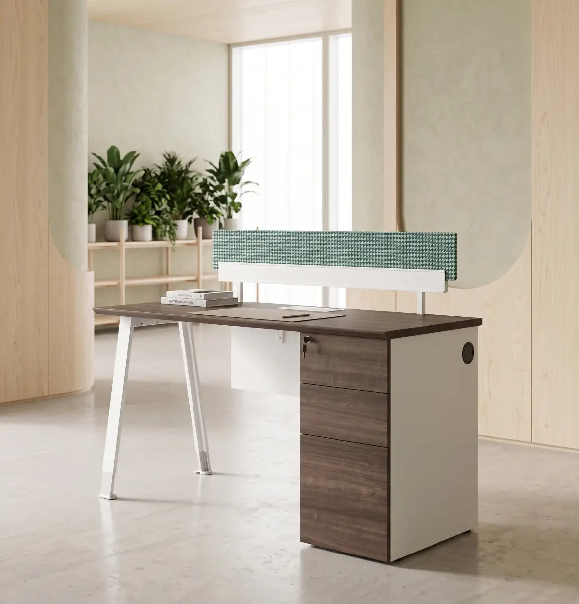 Noqi "A" Desk with Pedestal Consumer KANO
