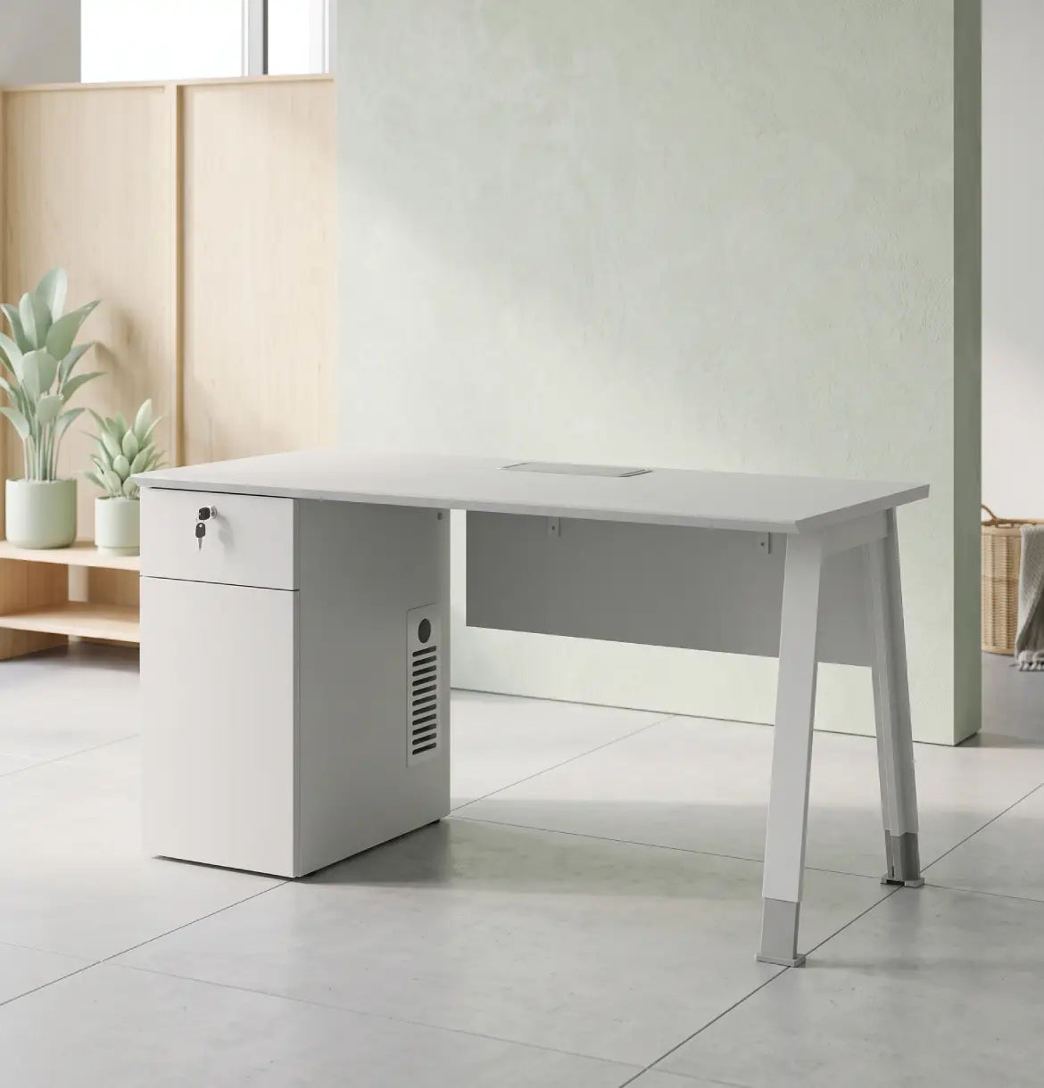 Noqi "A" Desk with Pedestal Consumer KANO