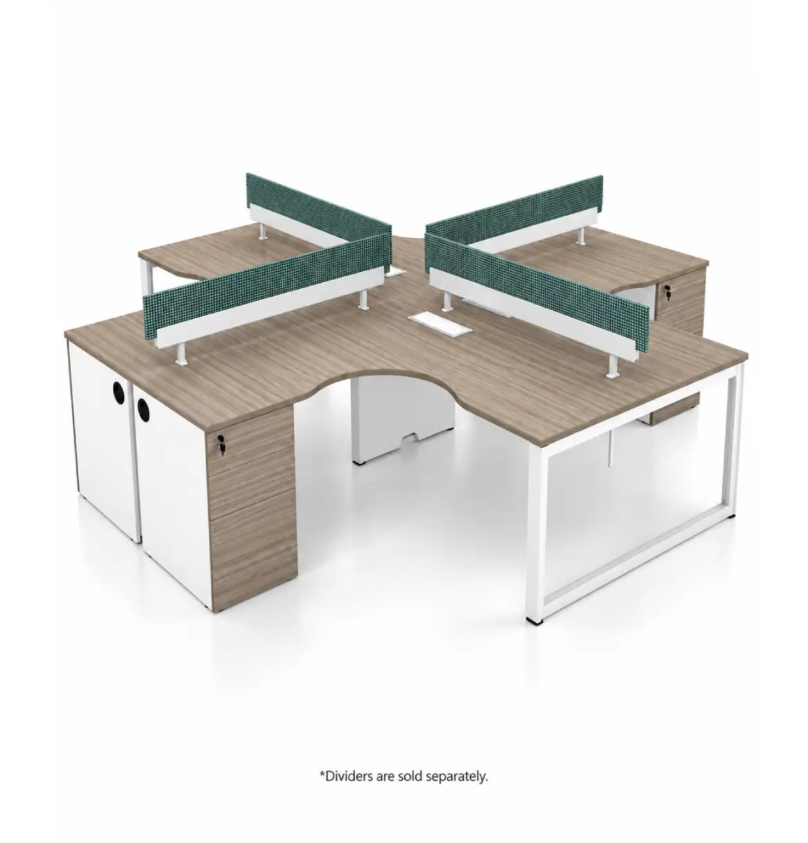 Noqi Cluster of 4 with Pedestal (3 Types) Consumer KANO CF09 Log Walnut O 8-10 Weeks