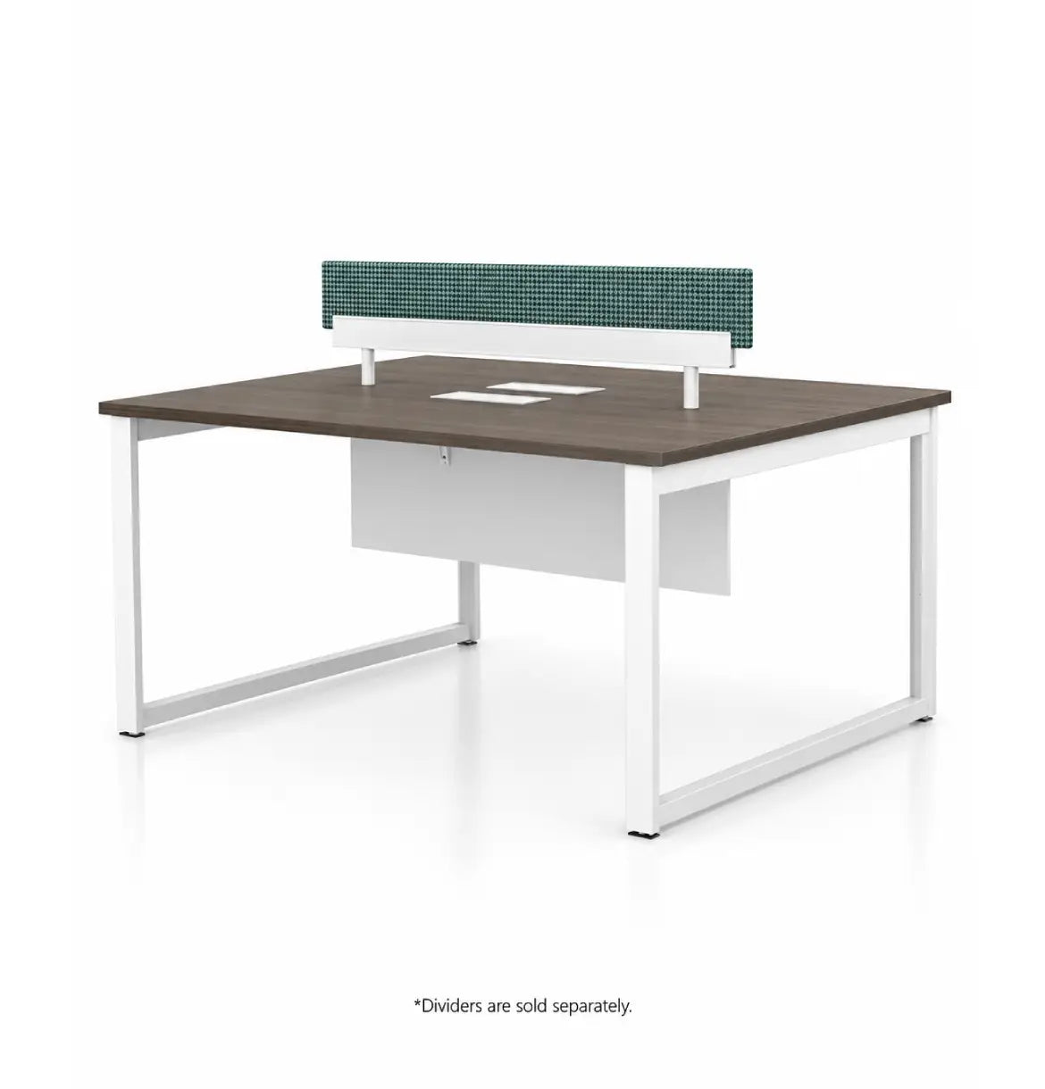 Noqi "O" Cluster for 2 Desk Consumer KANO CF12 Coffee Walnut 1400 8-10 Weeks